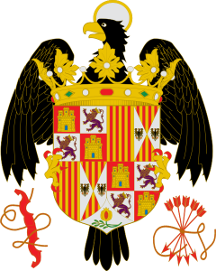 Escudo de los Reyes Católicos con el yugo y las flechas.